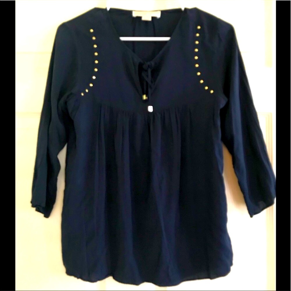 MICHAEL KORS studded peasant top